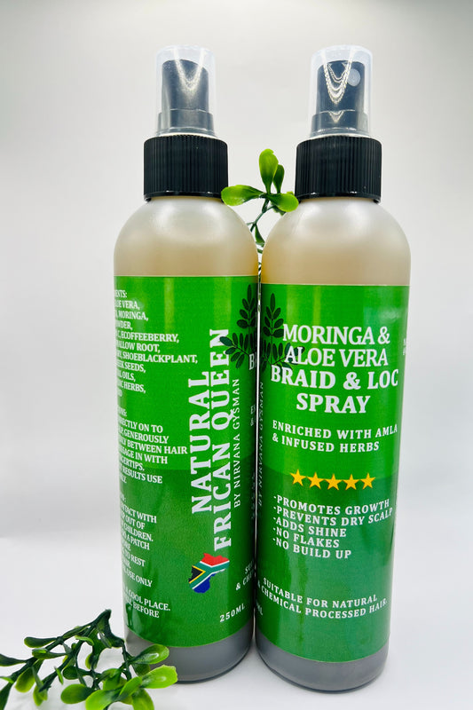 ALOE VERA & MORINGA BRAID & LOC SPRAY, 250ML
