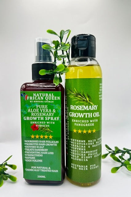 ALOE VERA & ROSEMARY GROWTH SPRAY 200ML, ROSEMARY GROWTH OIL 150ML