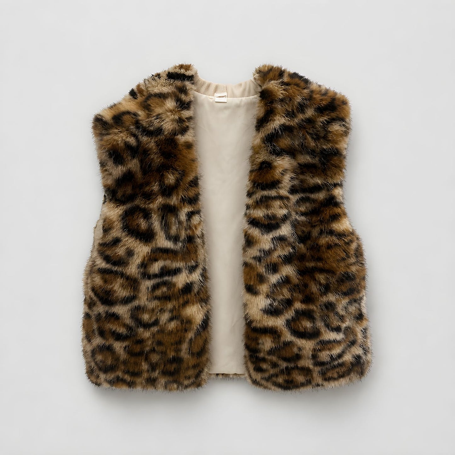 Leopard Luxe Faux Fur Vest 4yrs