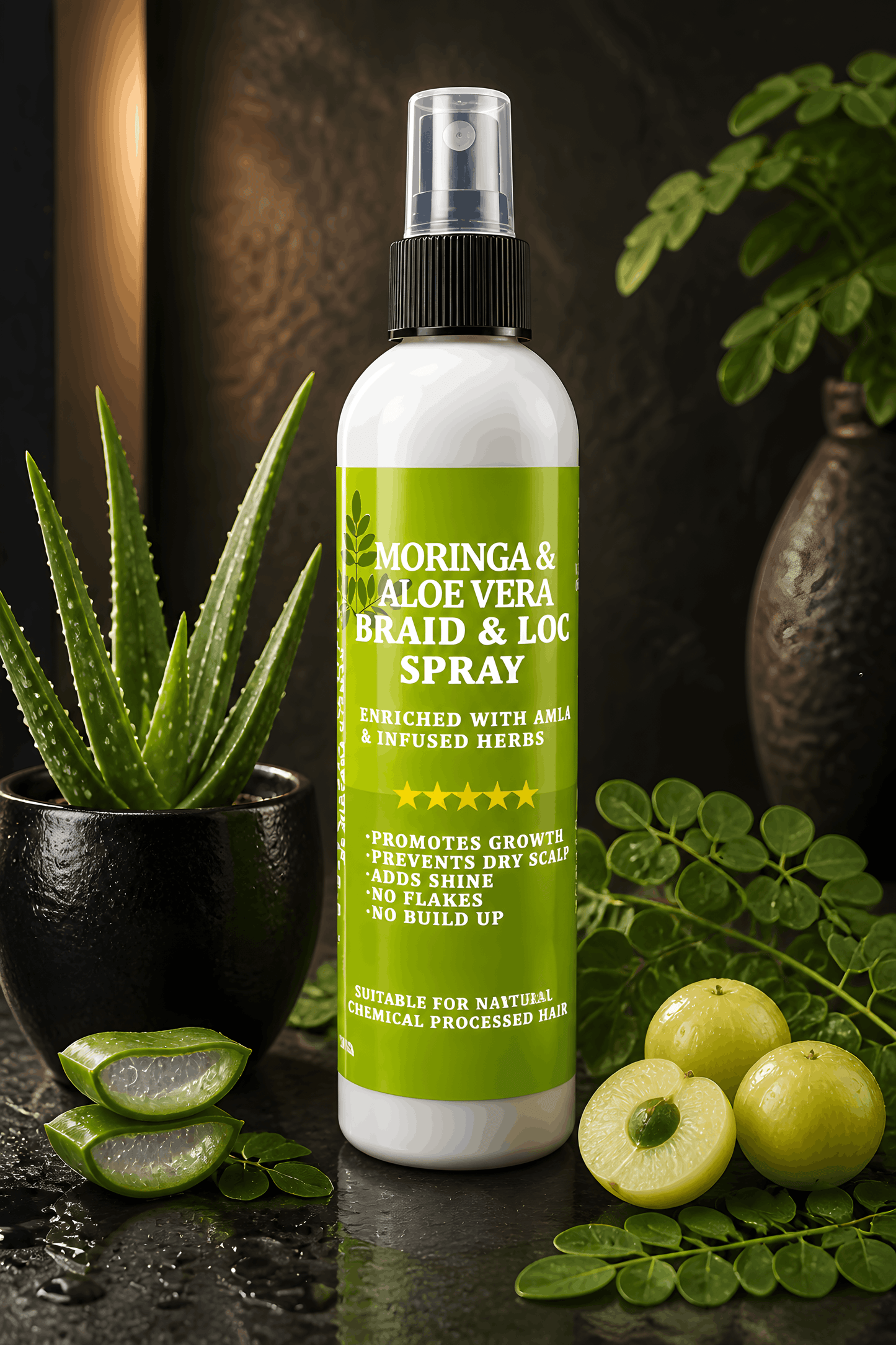 ALOE VERA & MORINGA BRAID & LOC SPRAY, 250ML