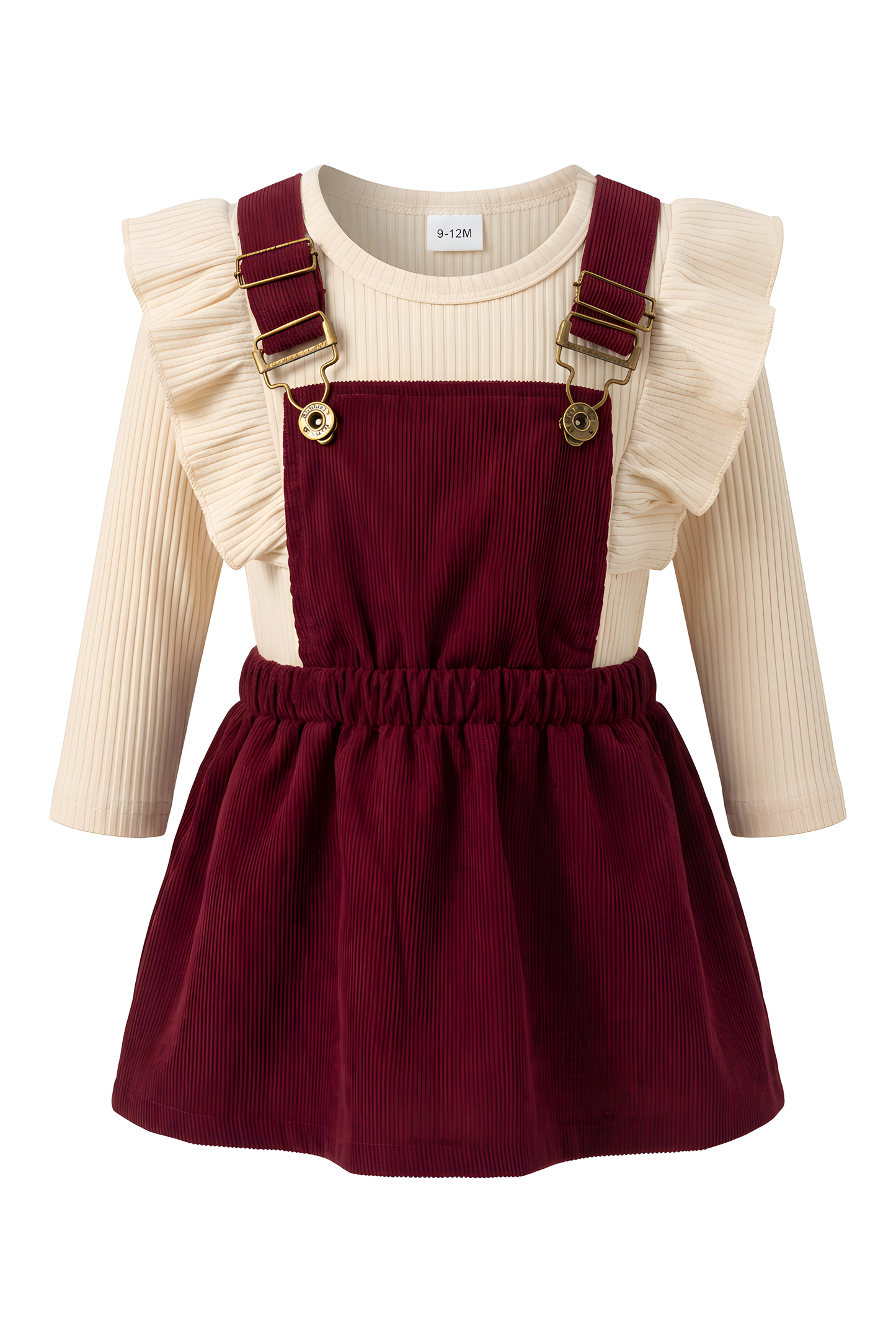 Autumn Ruffle Pinafore Set 🤎