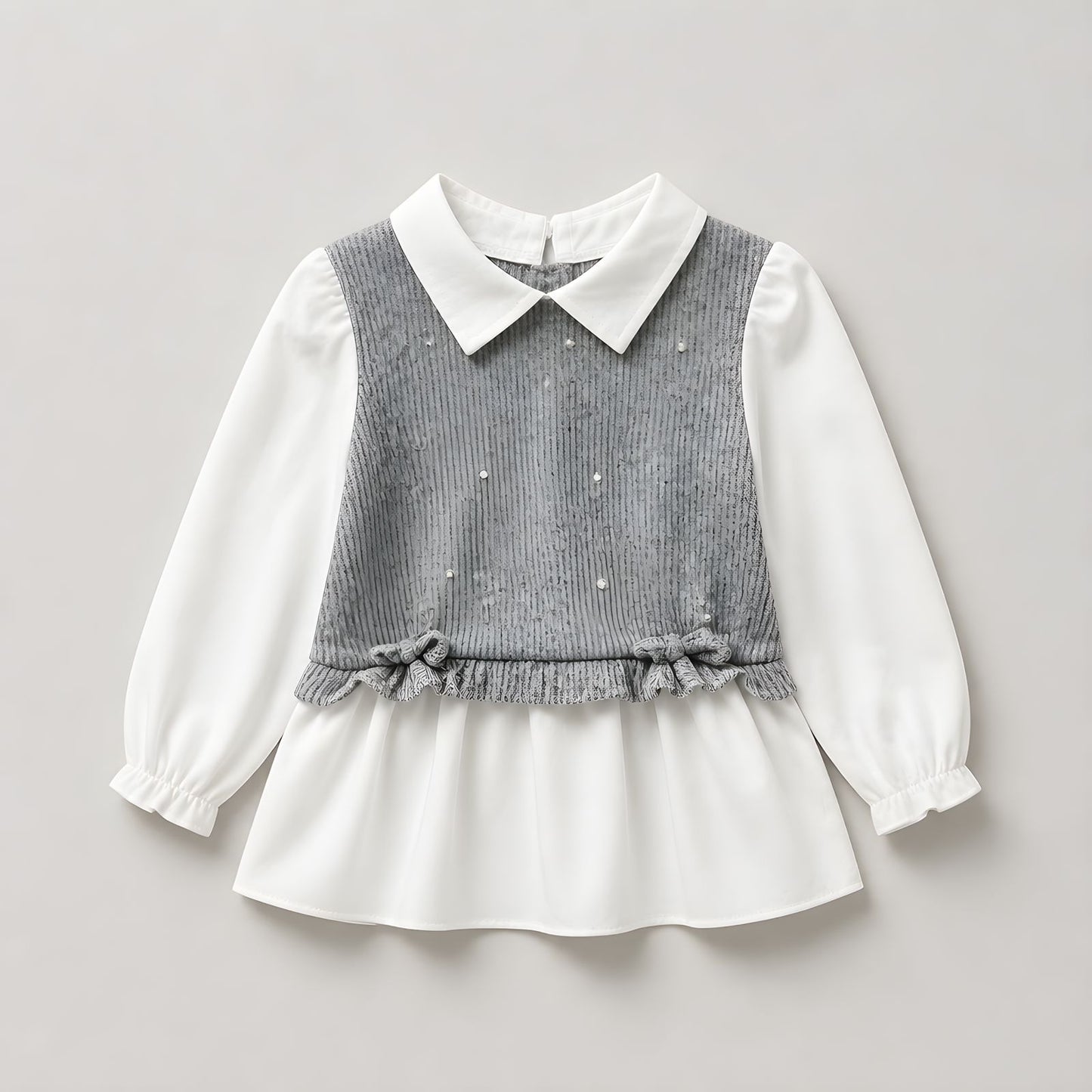 Elegant Pearl Ribbed 2-Piece set 6yrs