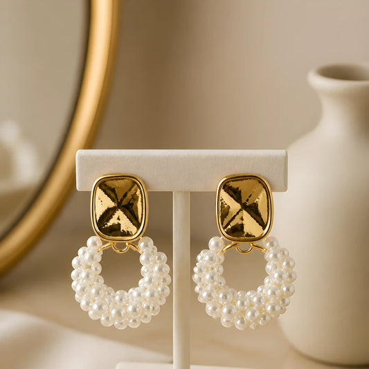 Pearl Elegance Drop Earrings
