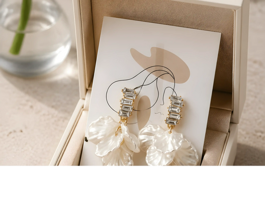 Crystal Bloom Statement Earrings