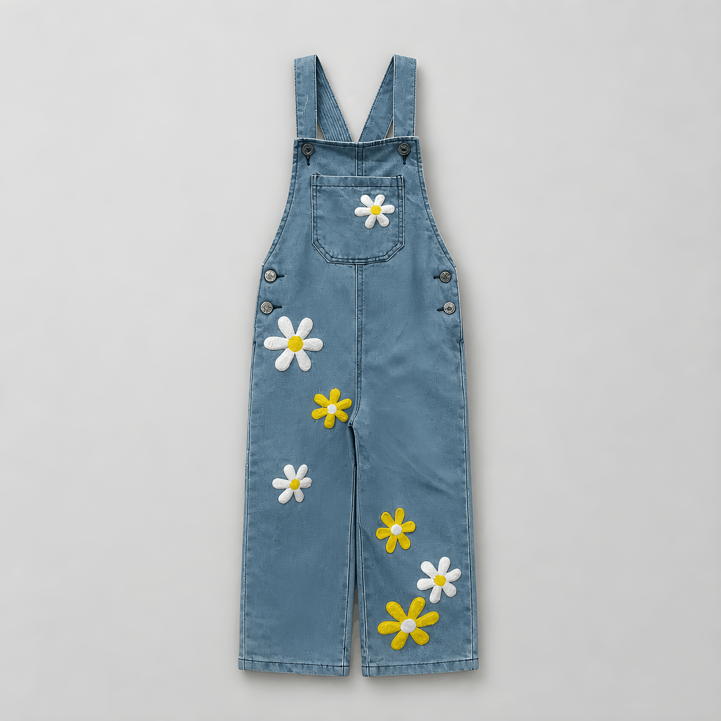 Floral Denim Dungarees