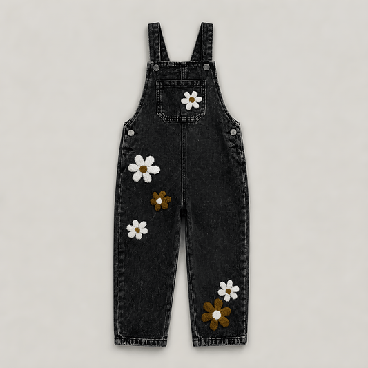 Floral Denim Dungarees