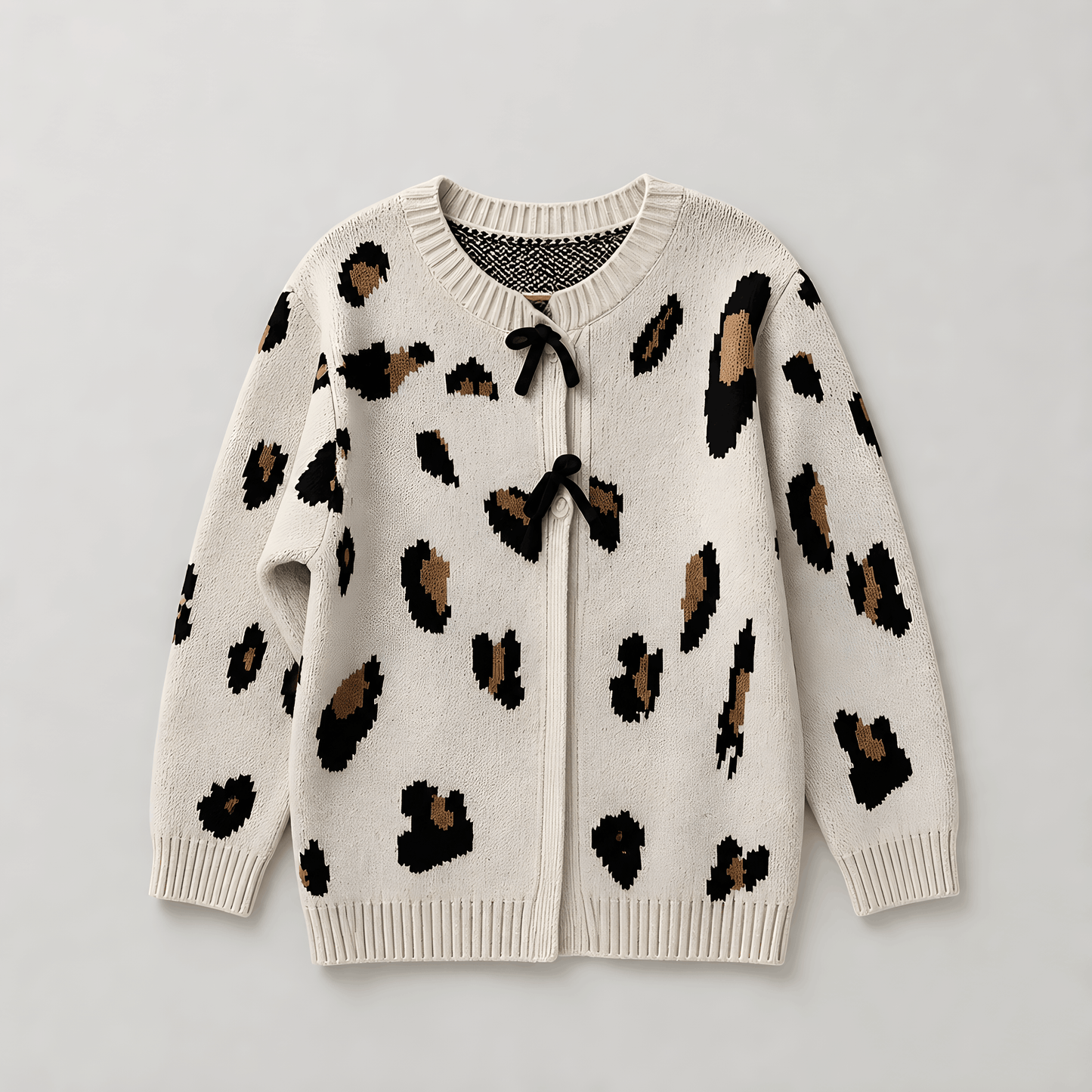 Kids Leopard Print Knit Cardigan – 6 Years