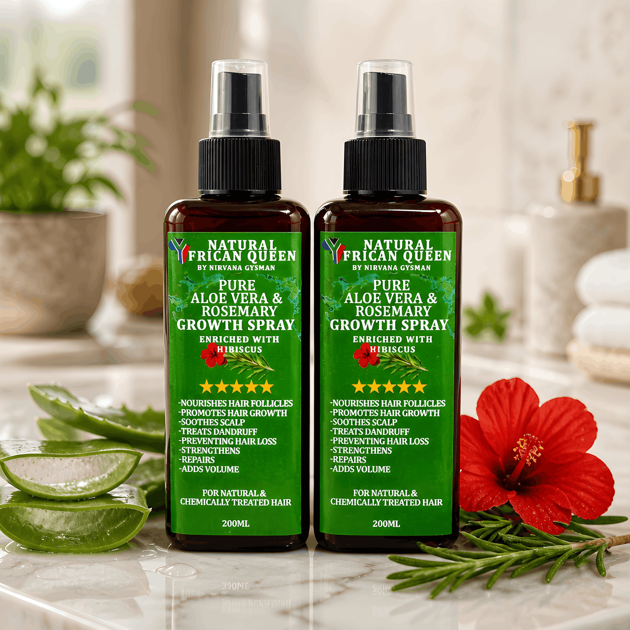 ALOE VERA & ROSEMARY HAIR GROWTH SPRAY, 200ML