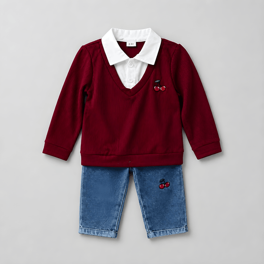 Cherry Charm Set 🍒 2-3 Yrs