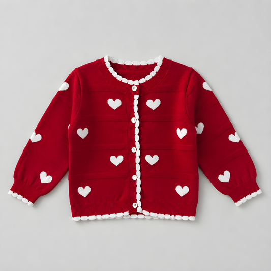 Heart Knit Cardigan 2-3yrs