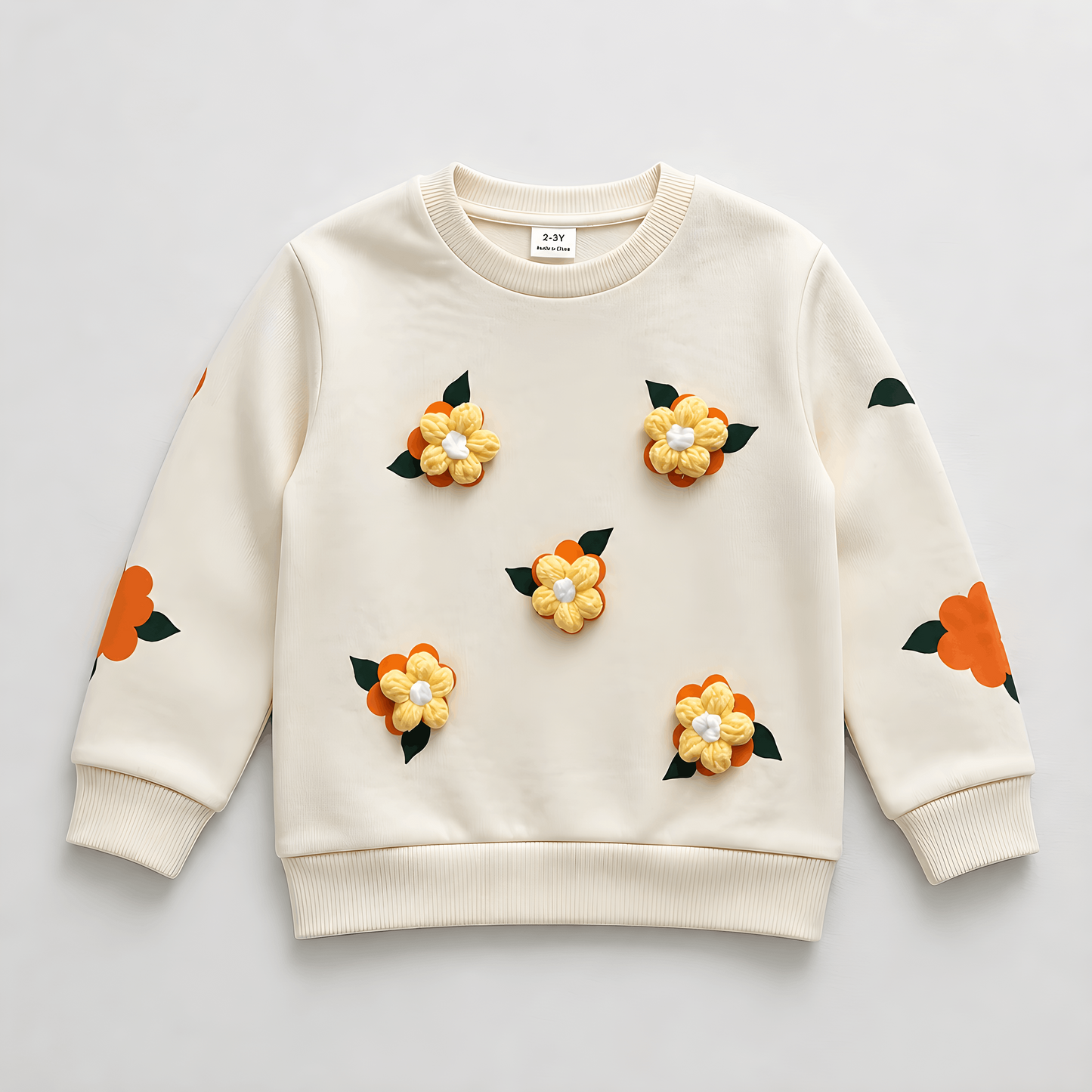 Floral Sweatshirt & Yellow Pants Set 2-3yrs